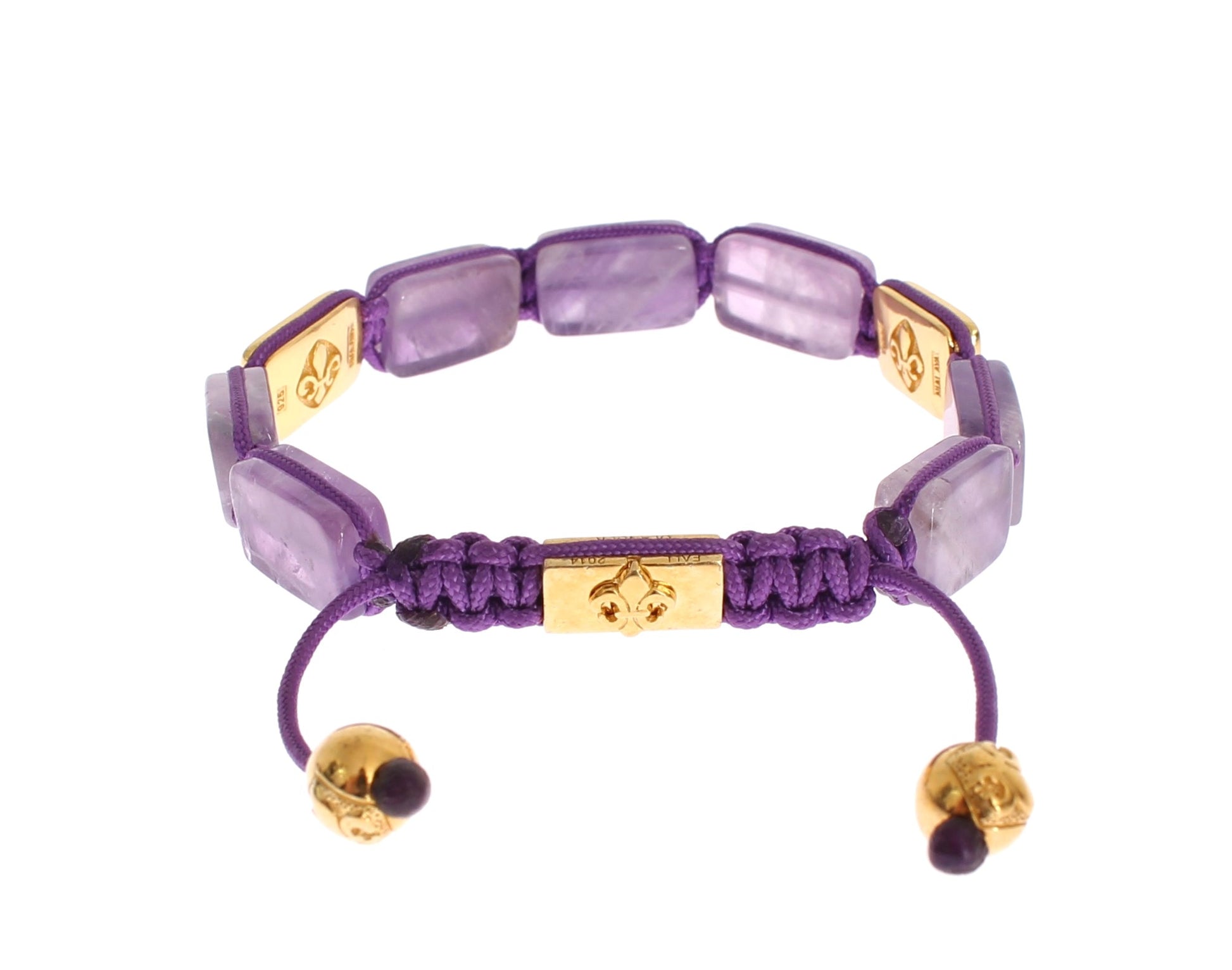 Schillerndes, diamantvergoldetes Amethystarmband