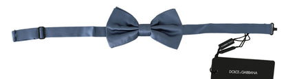 Elegante blaue Fliege aus Seide