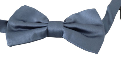 Elegante blaue Fliege aus Seide