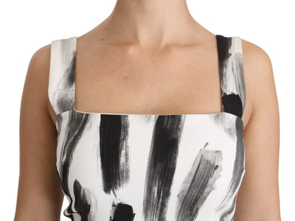 Chic Monochrome Sheath Midi Dress