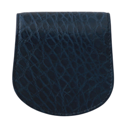 Elegante blaue Kondomhülle aus Leder von Caimano