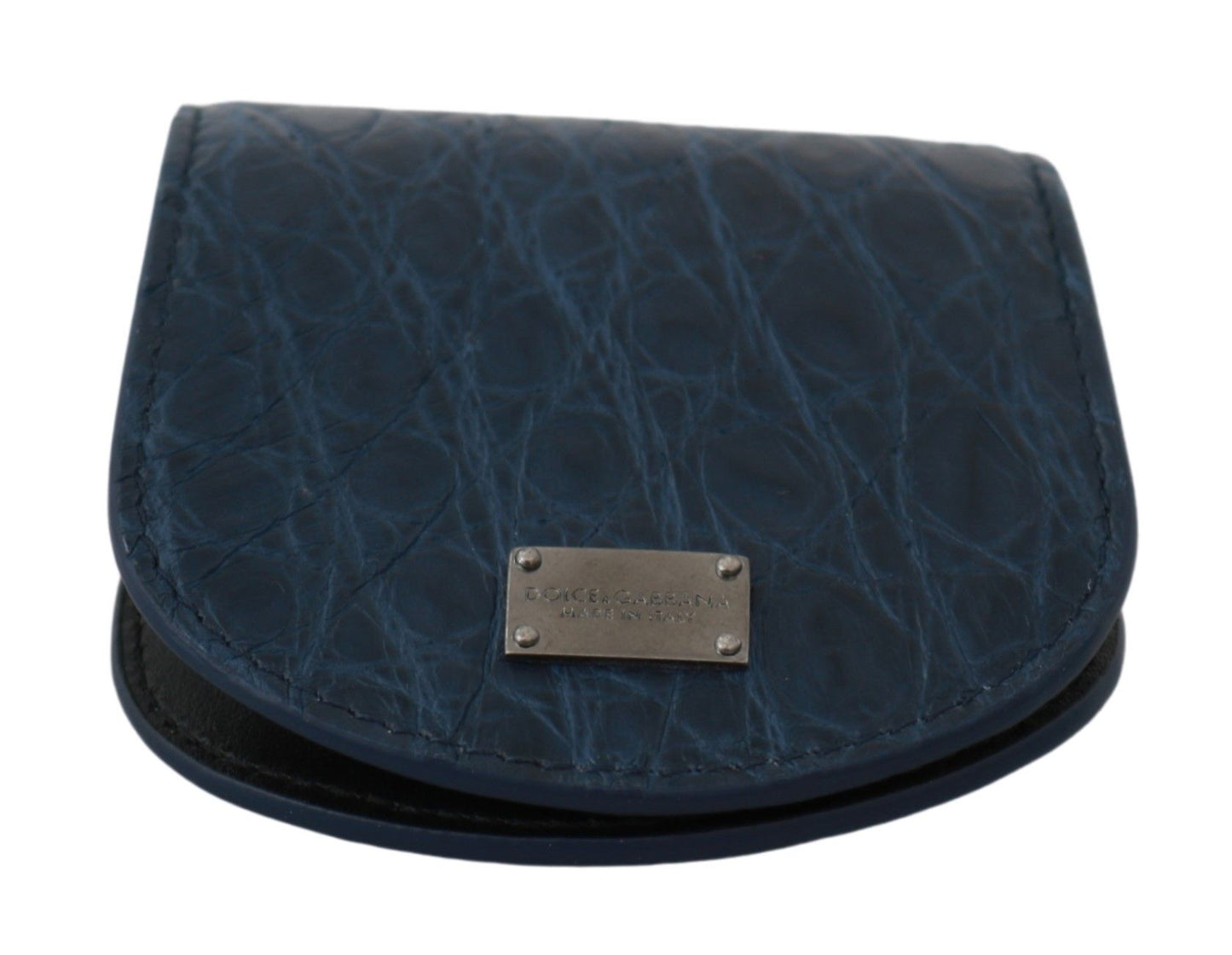 Elegante blaue Kondomhülle aus Leder von Caimano