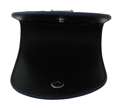 Elegante blaue Kondomhülle aus Leder von Caimano