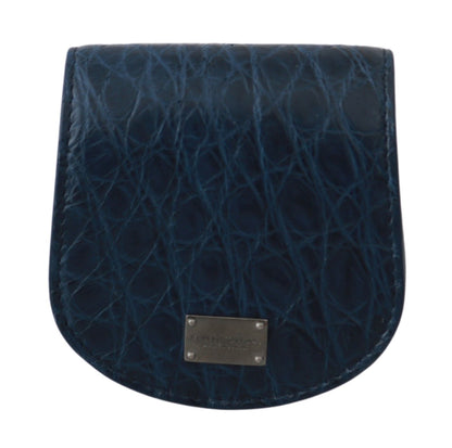 Elegante blaue Kondomhülle aus Leder von Caimano