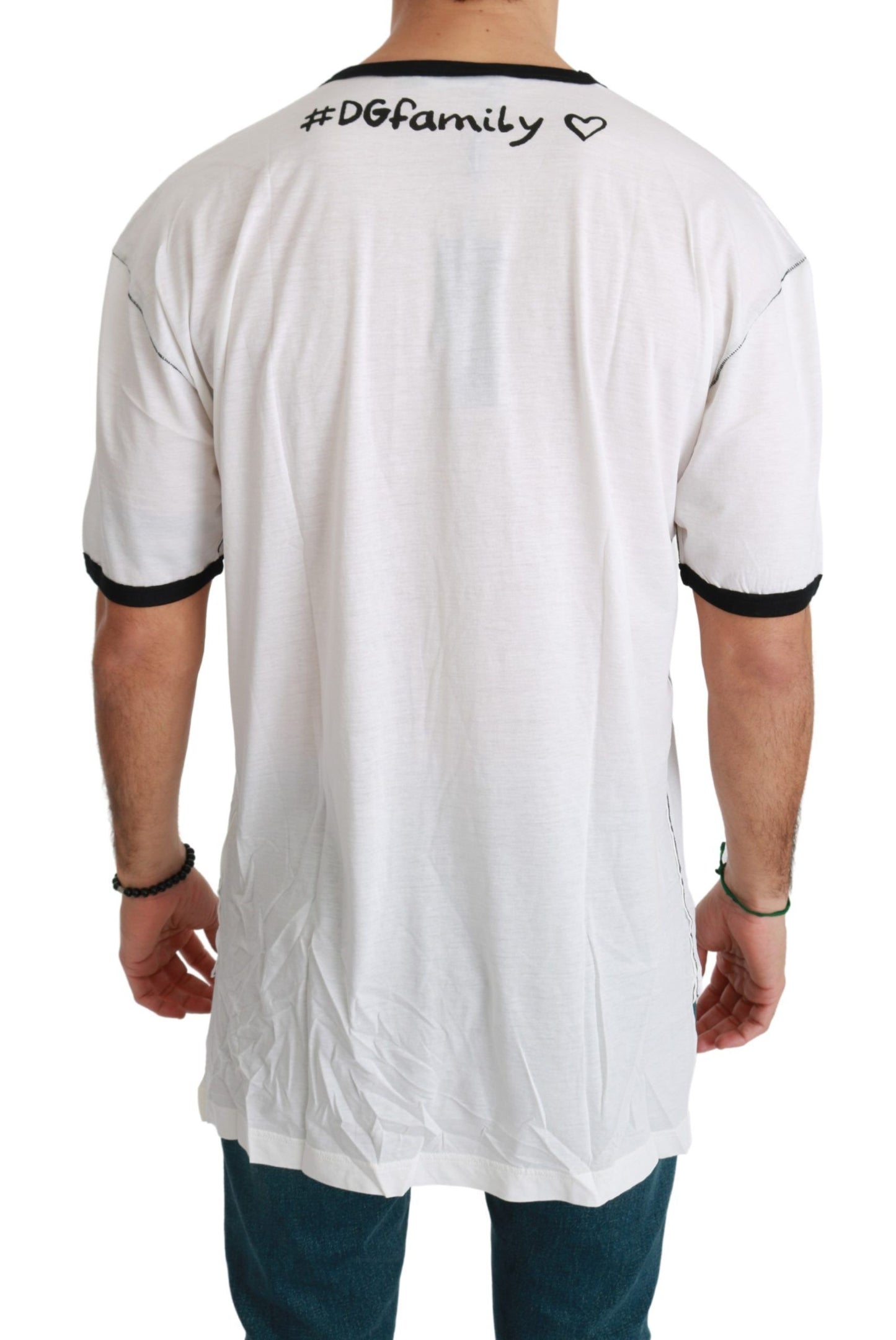 Elegantes weißes Herren-T-Shirt aus Seidenmischung