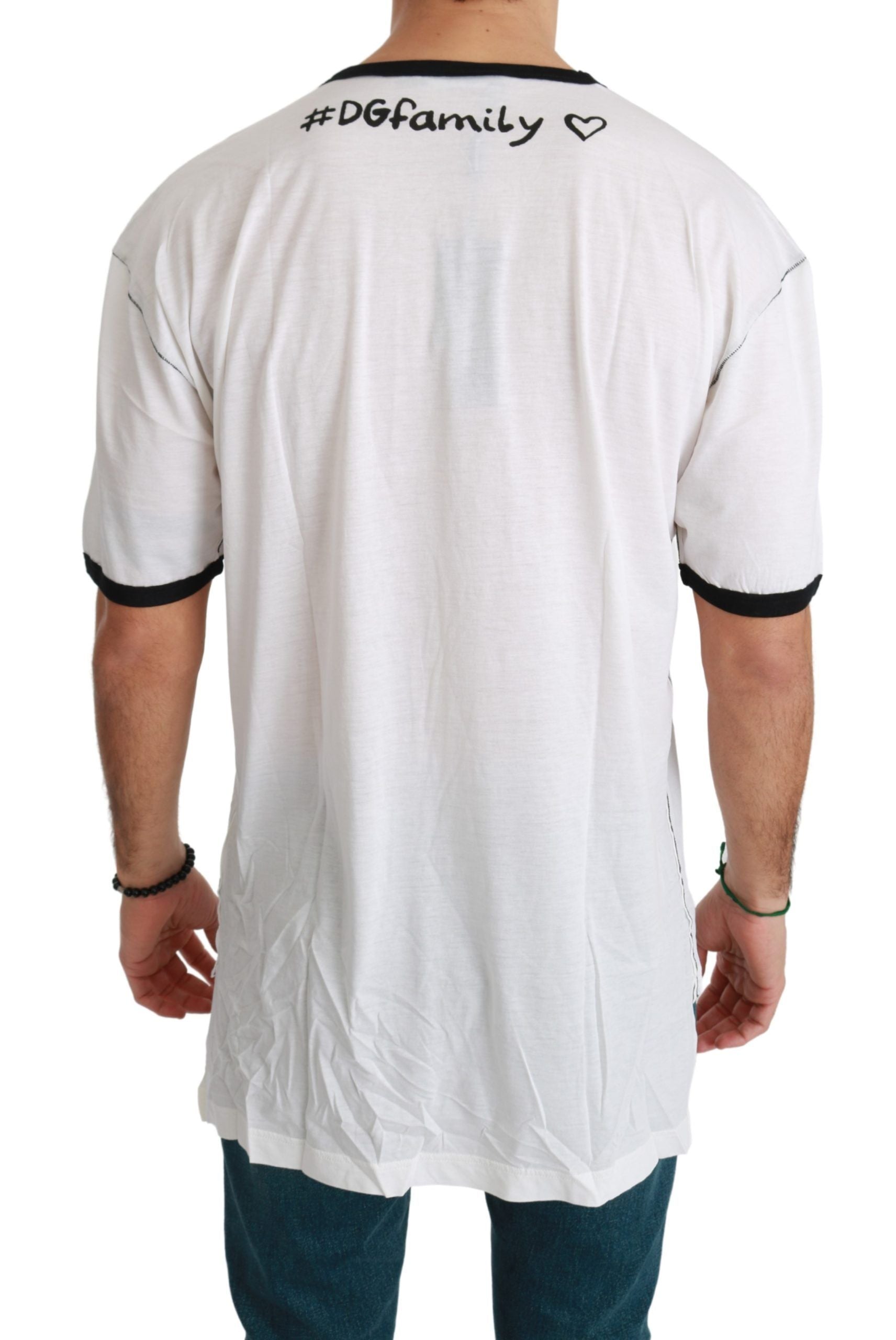 Elegantes weißes Herren-T-Shirt aus Seidenmischung