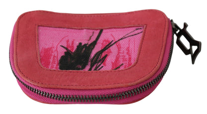 Elegante Münzbörse aus rosa Stoff