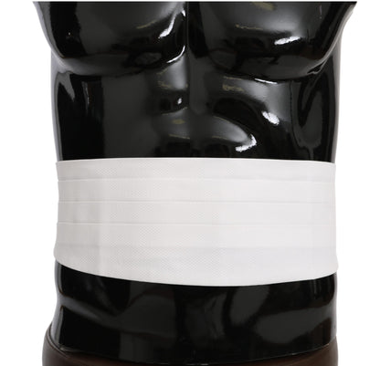 Eleganter Kummerbund aus Seide in Weiß