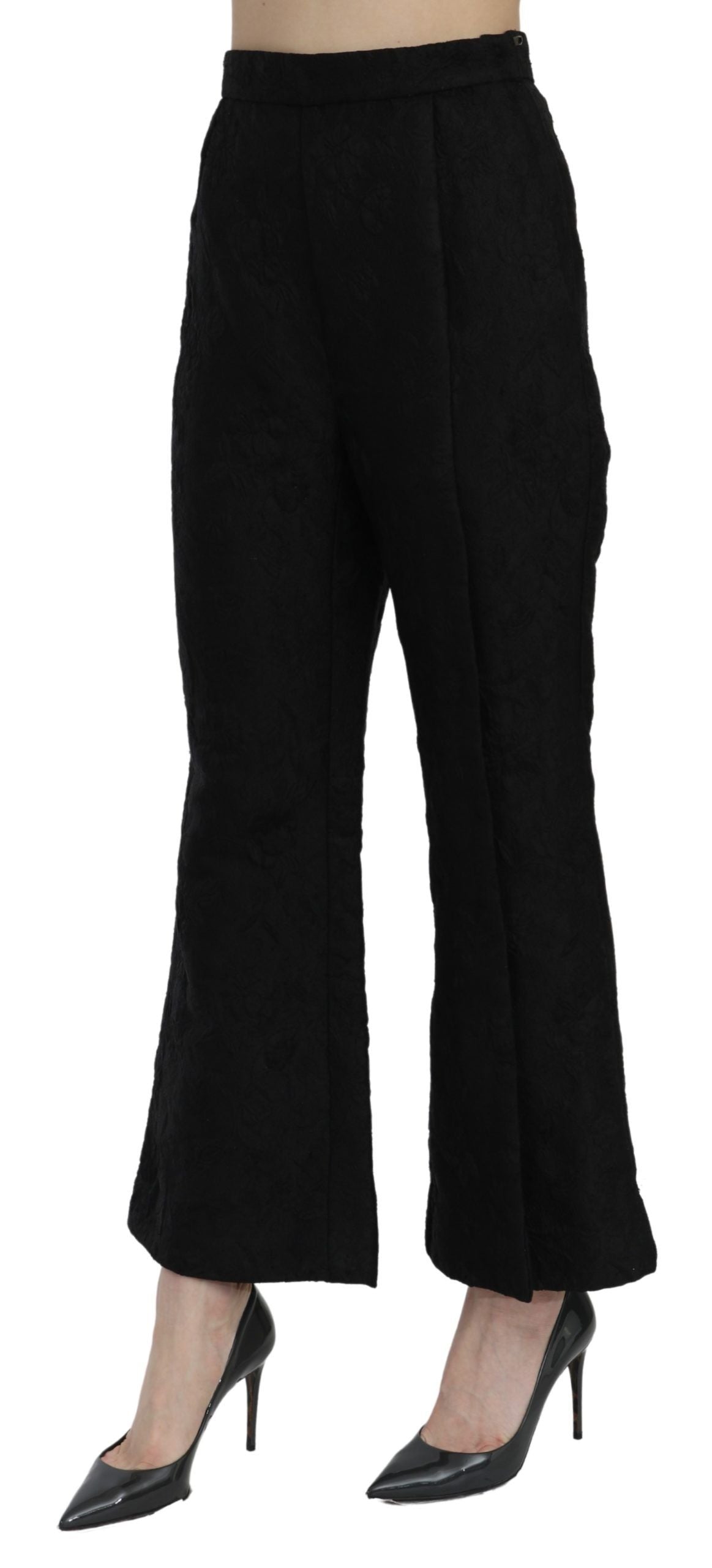 Schicke ausgestellte Cropped-Hose mit hoher Taille