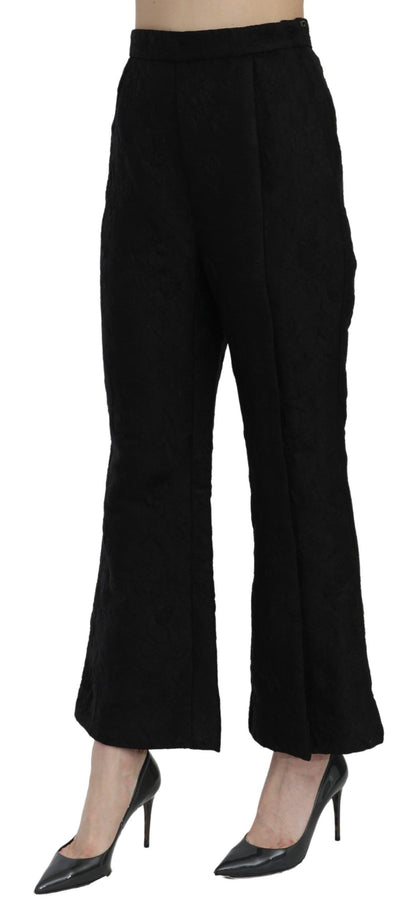 Schicke ausgestellte Cropped-Hose mit hoher Taille