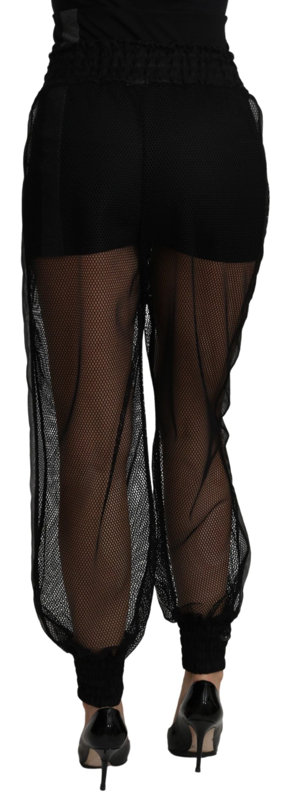 Elegante Jogginghose aus Seidenmischung mit hoher Taille