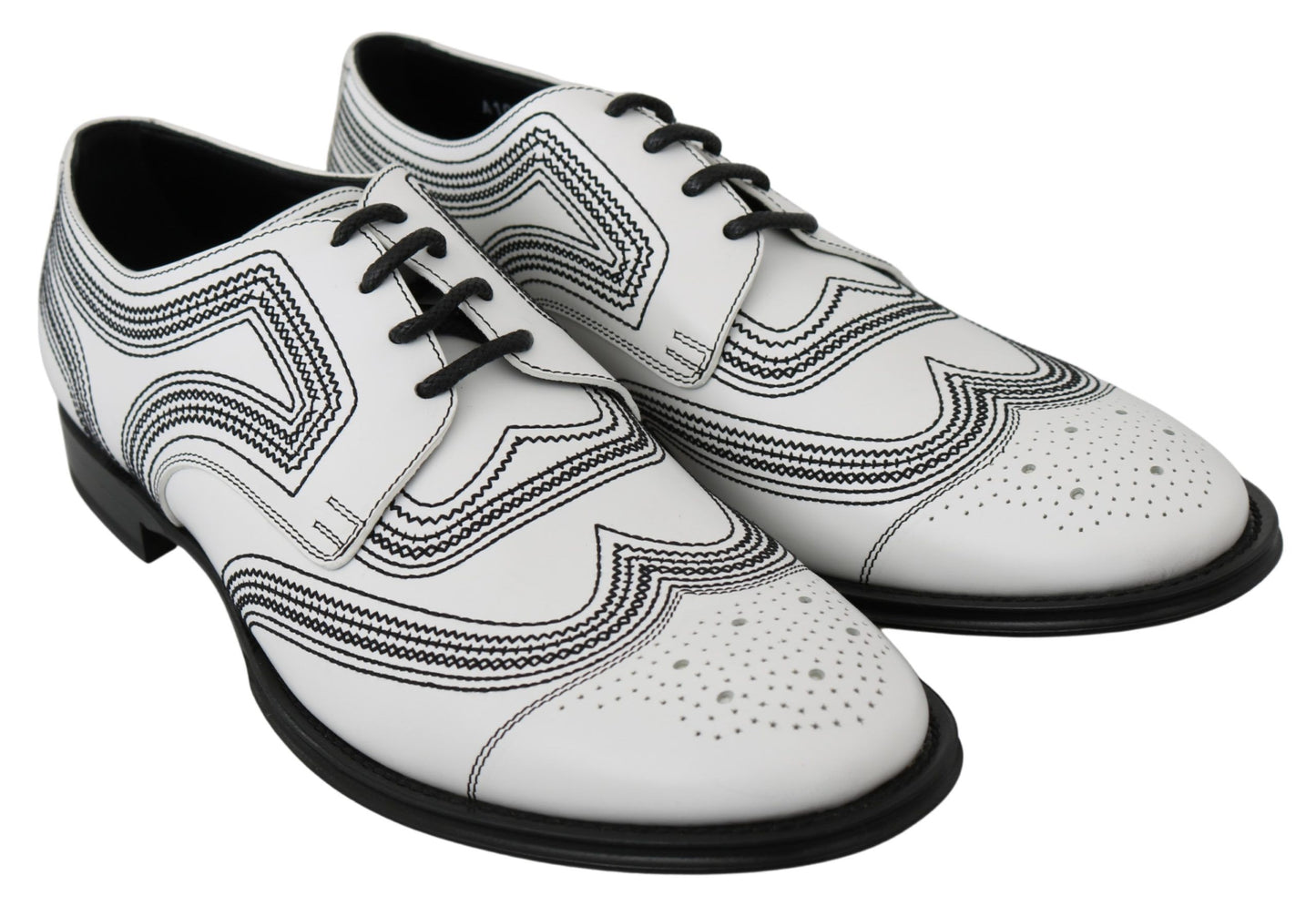 Elegante Derby-Schuhe aus weißem Leder