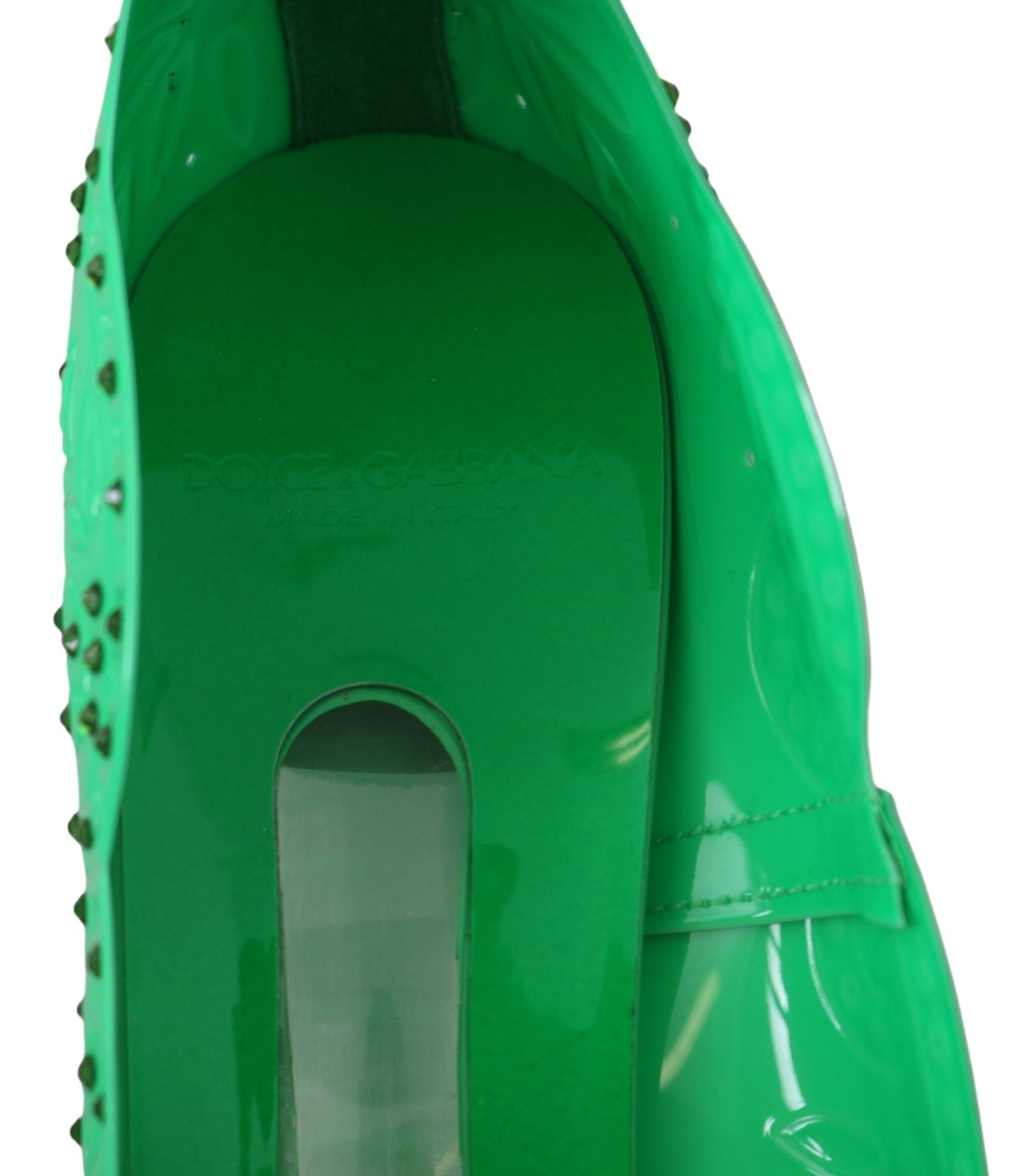 Bezaubernde Cinderella Pumps aus Kristall in sattem Grün