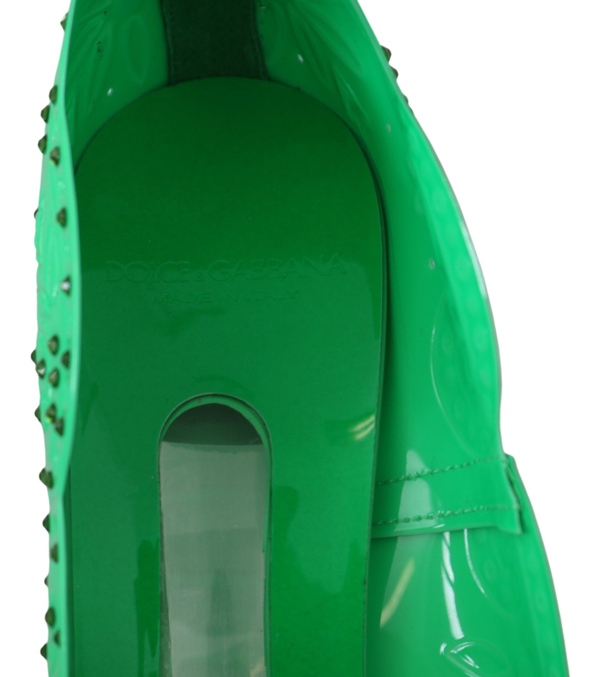 Bezaubernde Cinderella Pumps aus Kristall in sattem Grün