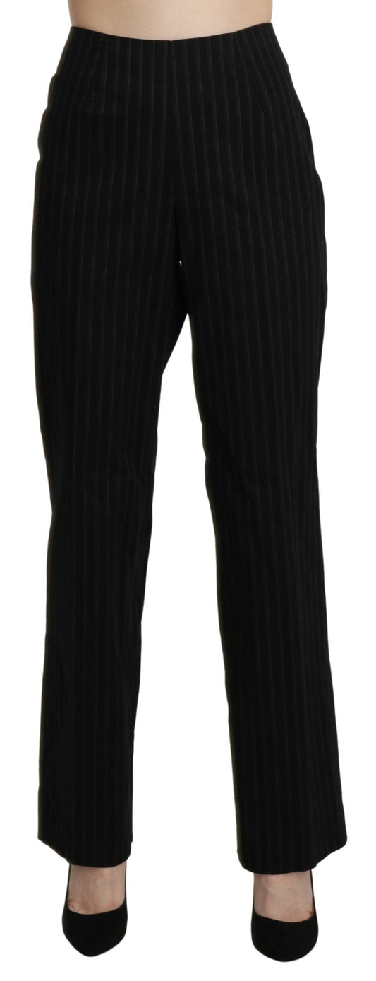 Elegante schwarze Hose mit hoher Taille