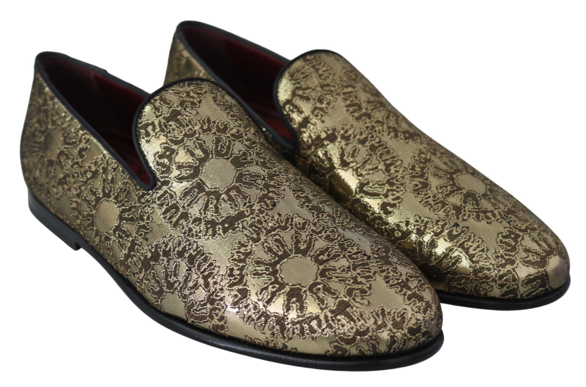 Gold Bordeaux Loafer Pantoletten Abendschuhe