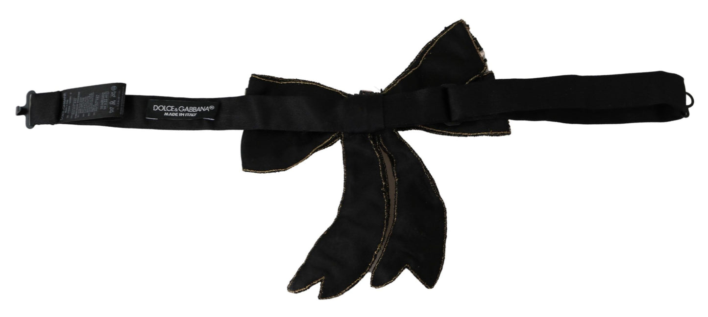 Elegante Fliege aus Seide mit Strasssteinen