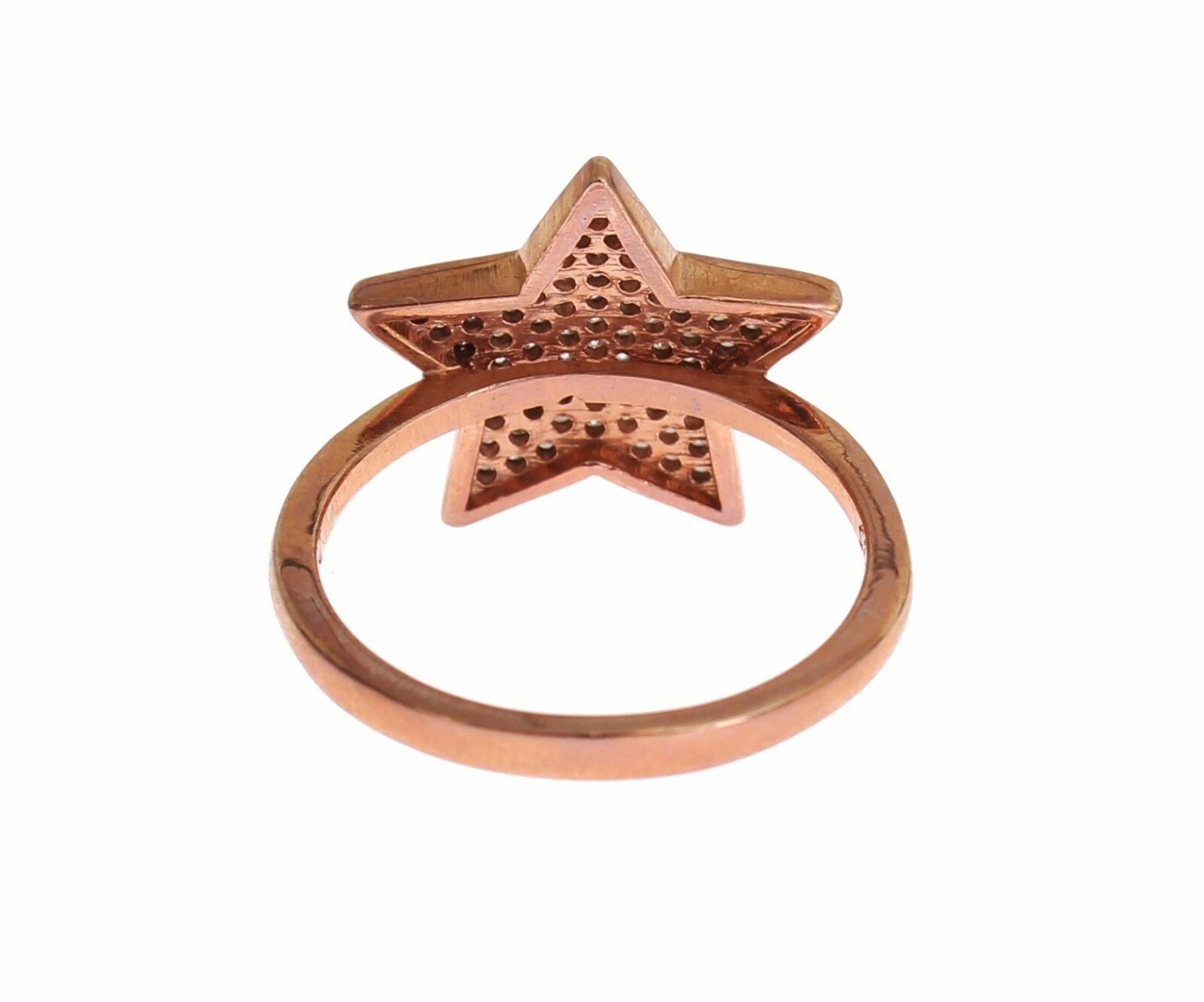 Schillernder Sterling-Silberring mit Roségold-Plattierung und Zirkonia
