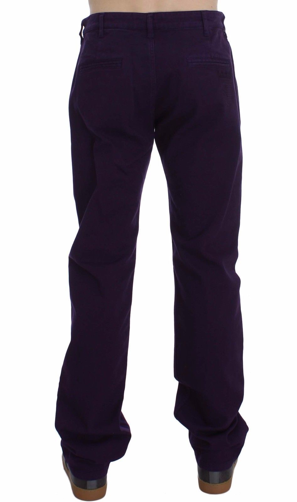 Violette Slim-Chinos aus Baumwollstretch
