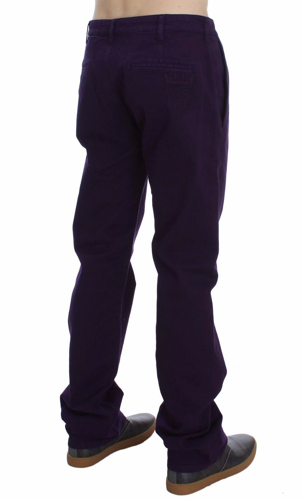 Violette Slim-Chinos aus Baumwollstretch
