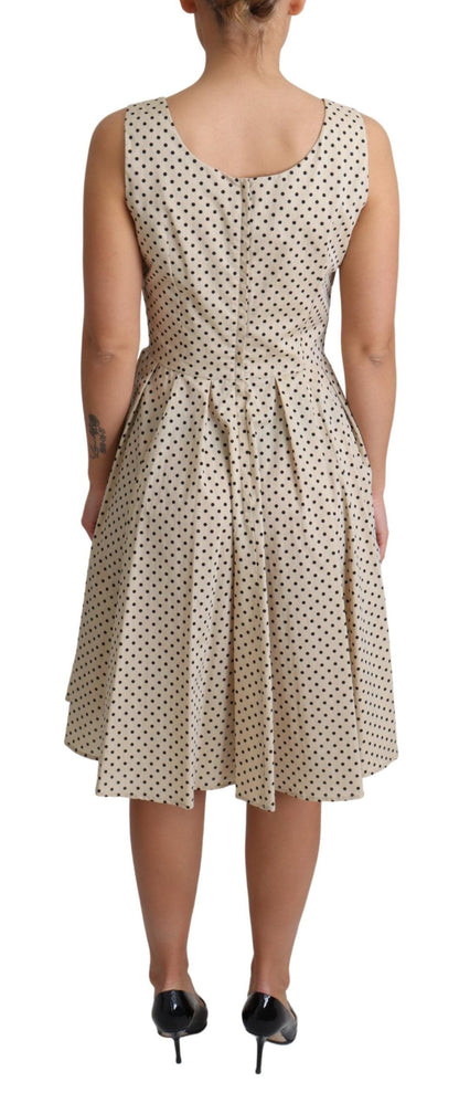 Elegantes ärmelloses A-Linien-Kleid mit Polka Dot