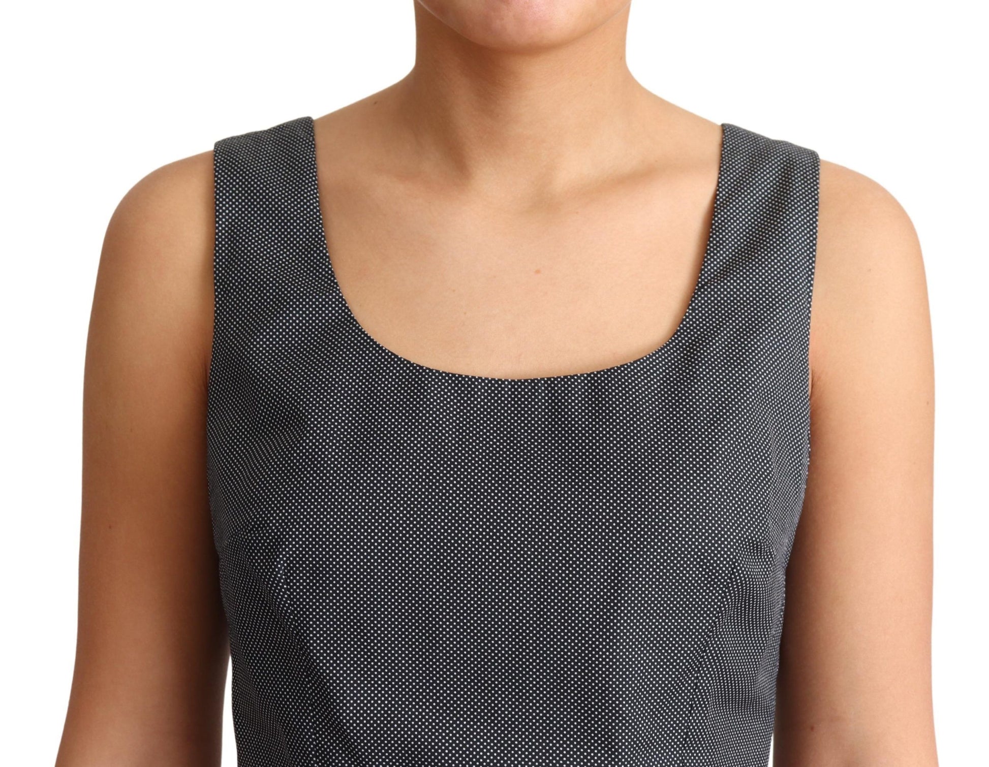 Elegantes ärmelloses A-Linien-Kleid mit Punkten