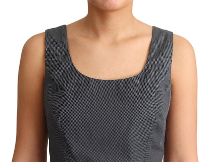 Elegantes ärmelloses A-Linien-Kleid mit Punkten