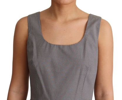 Ärmelloses geometrisches A-Linien-Kleid