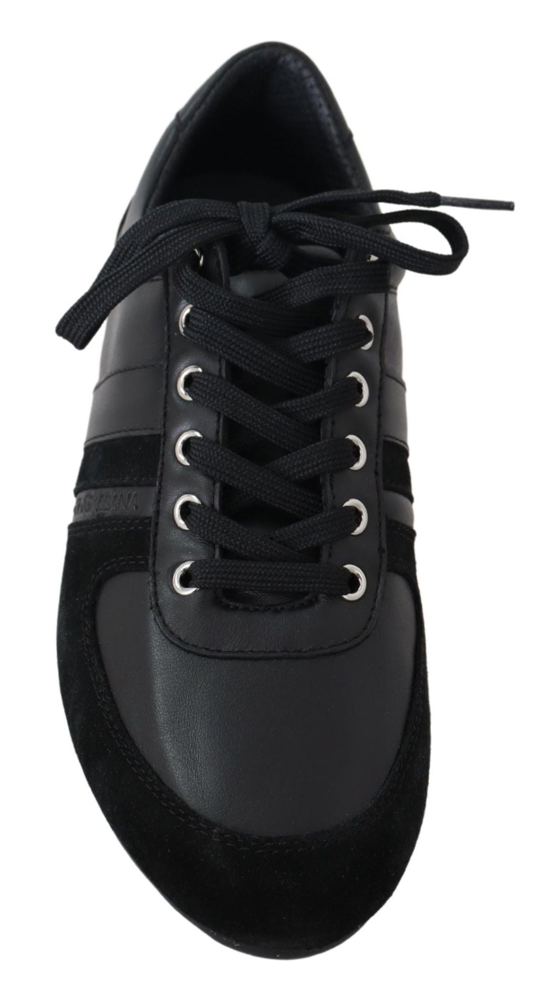 Elegante schwarze Sport-Sneakers aus Leder