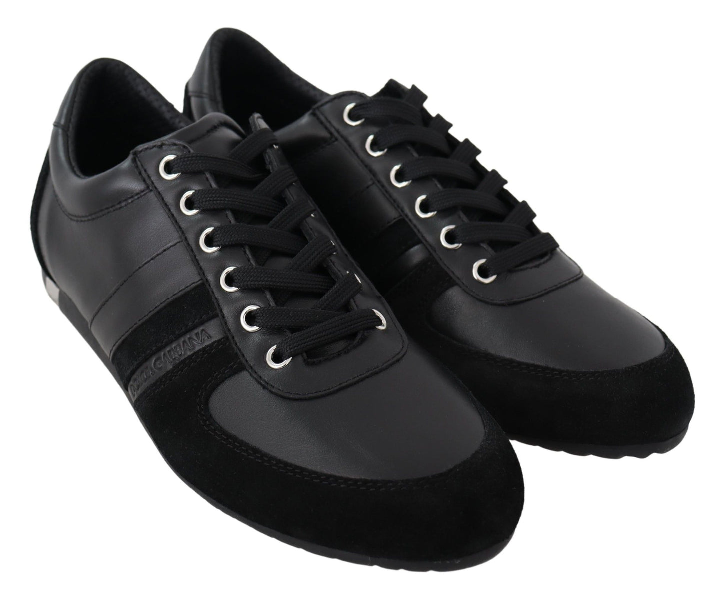 Elegante schwarze Sport-Sneakers aus Leder