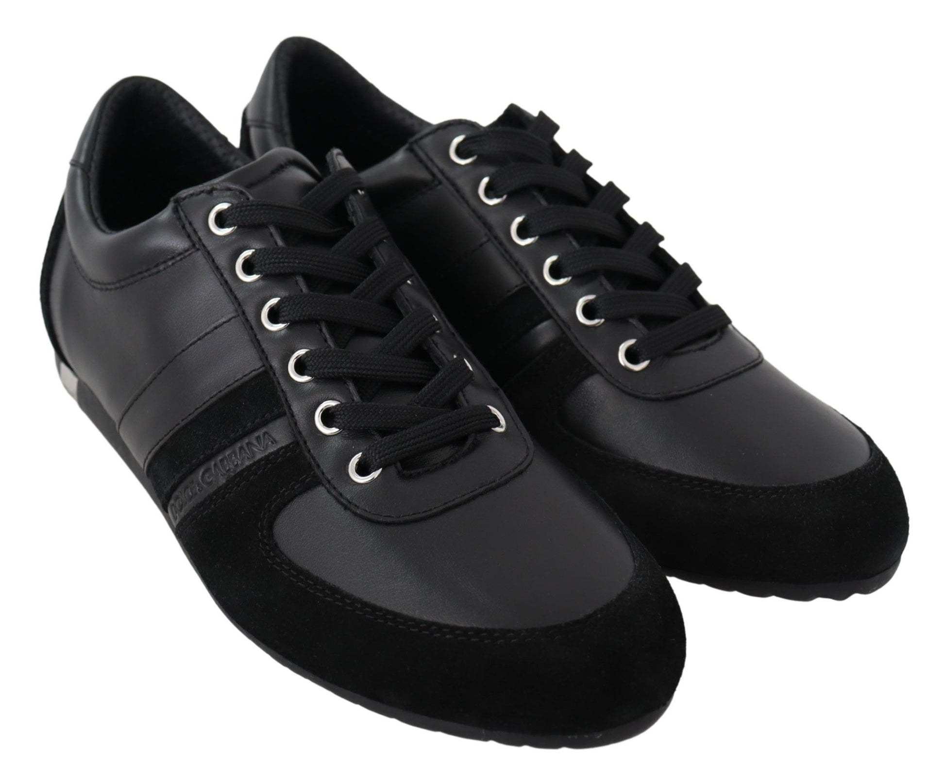 Elegante schwarze Sport-Sneakers aus Leder