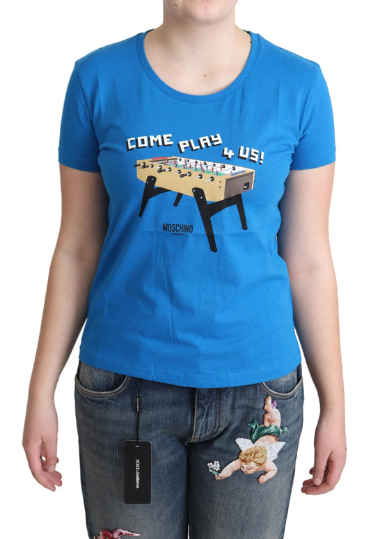 Schickes Moschino-Baumwoll-T-Shirt mit einzigartigem Print