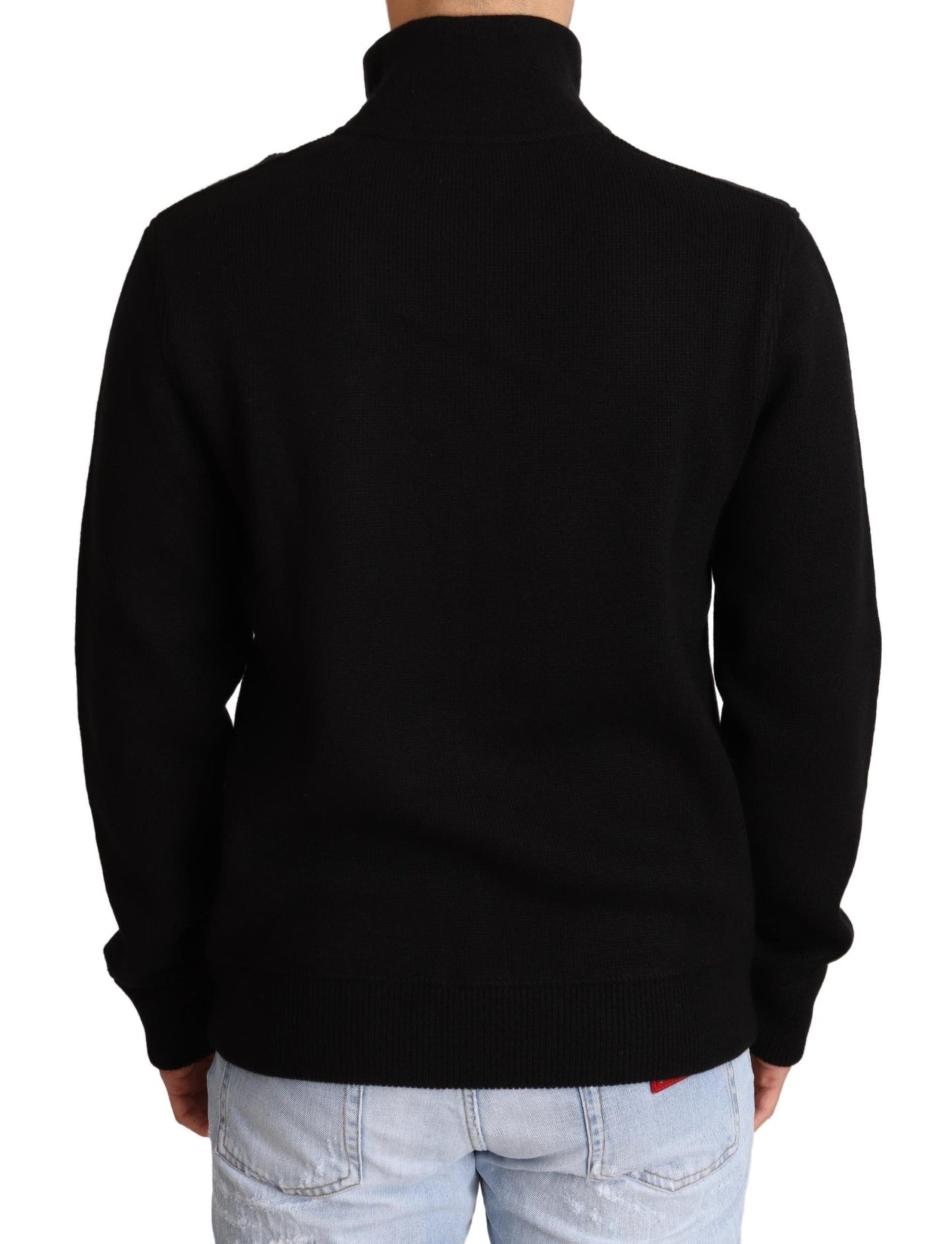 Eleganter Pullover aus Kaschmirmischung mit hohem Kragen