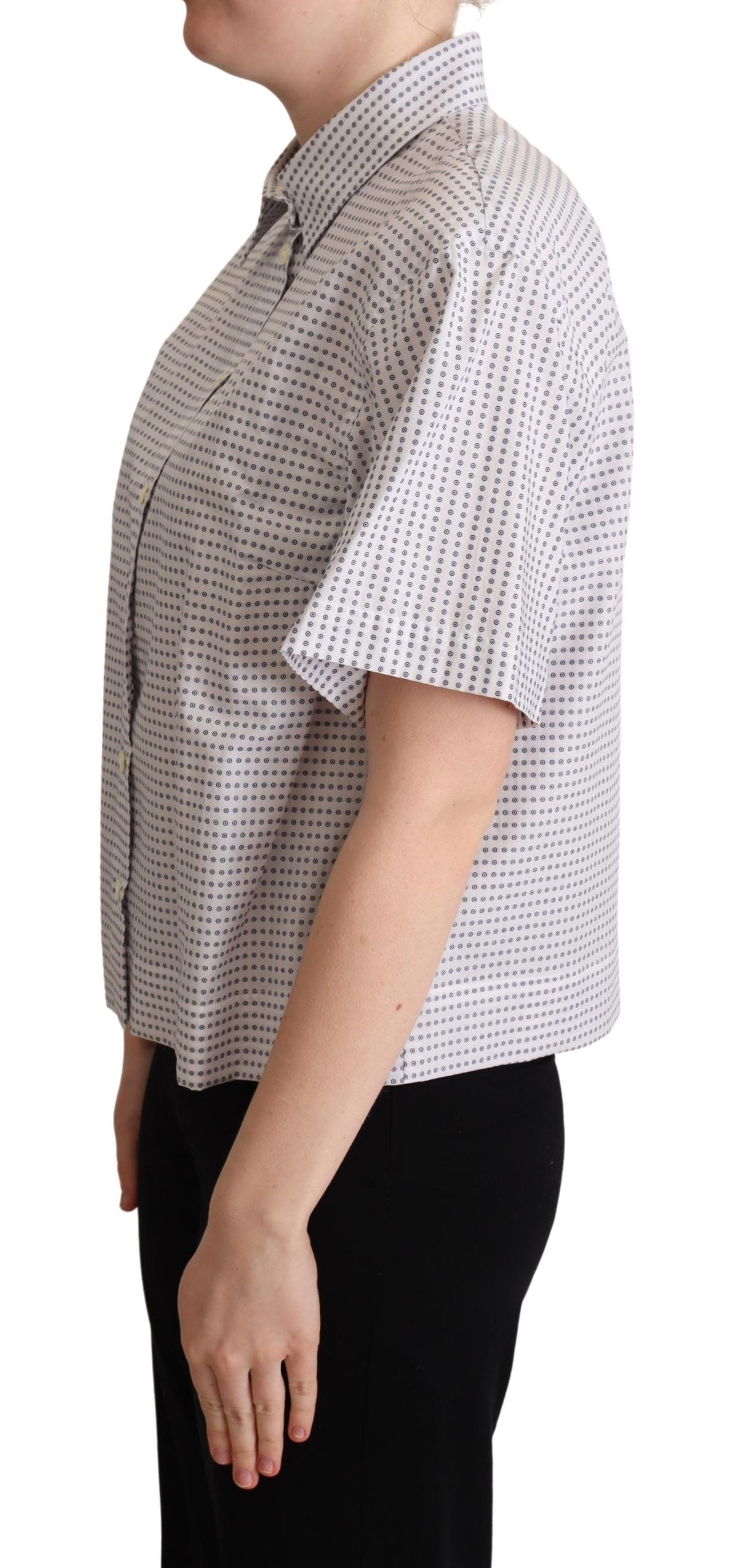 Elegantes Poloshirt mit Polka Dots-Kragen