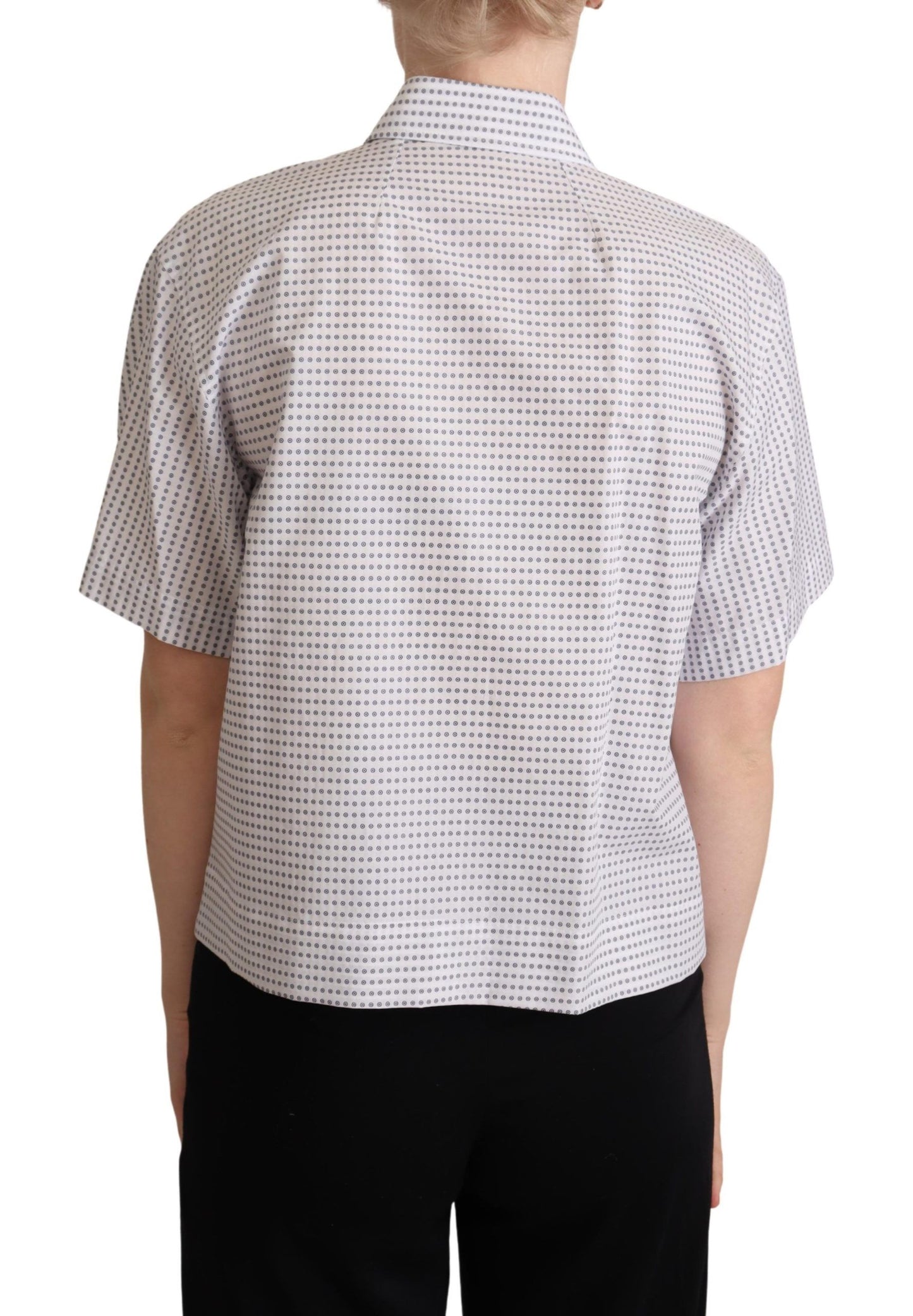Elegantes Poloshirt mit Polka Dots-Kragen