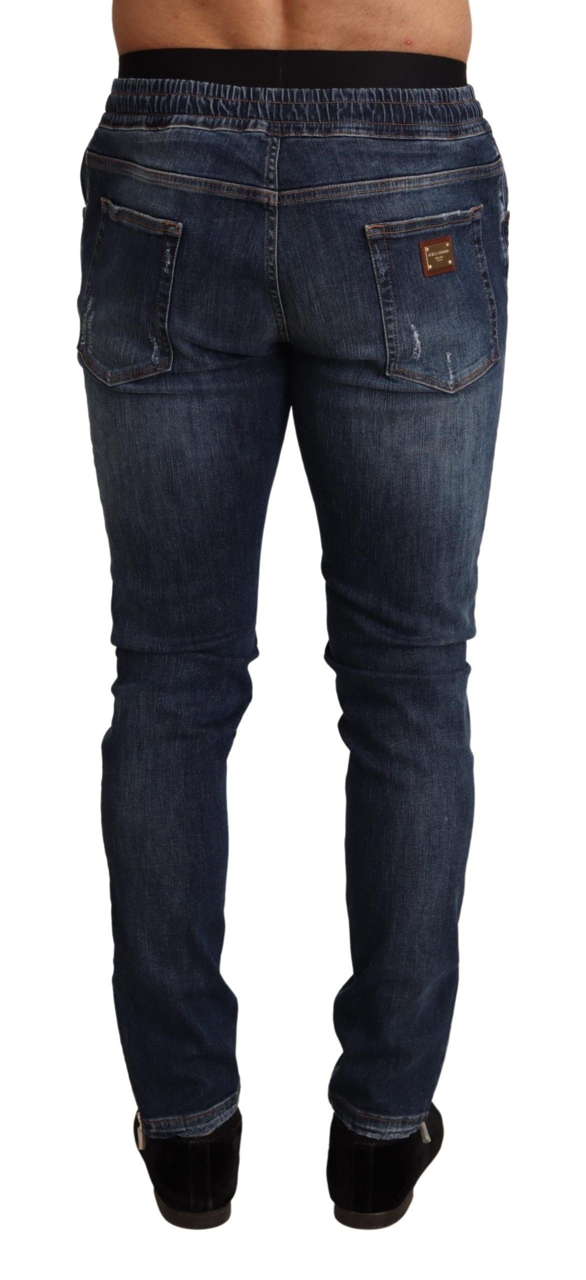 Elegante dunkelblaue Röhrenjeans