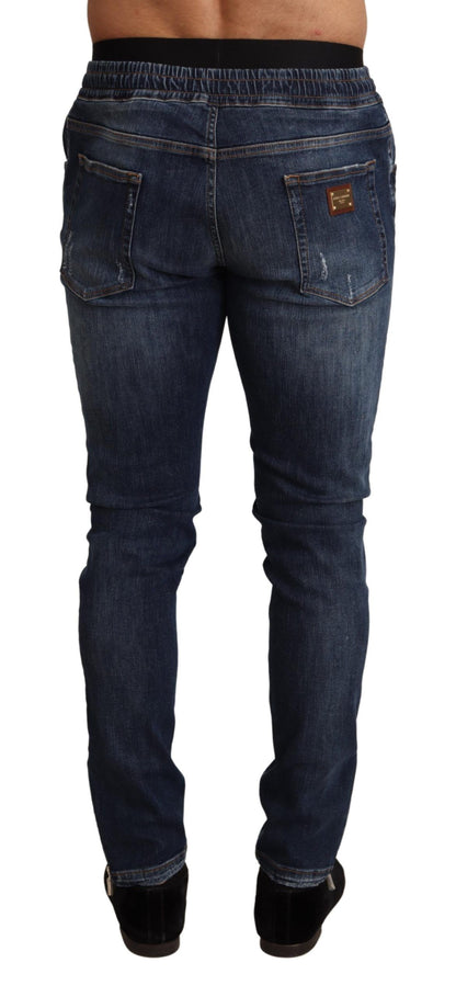 Elegante dunkelblaue Röhrenjeans