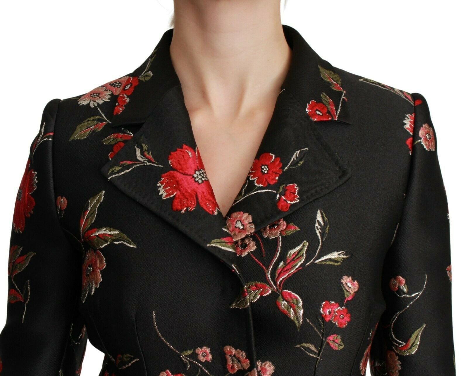Eleganter Trenchcoat mit Blumenstickerei