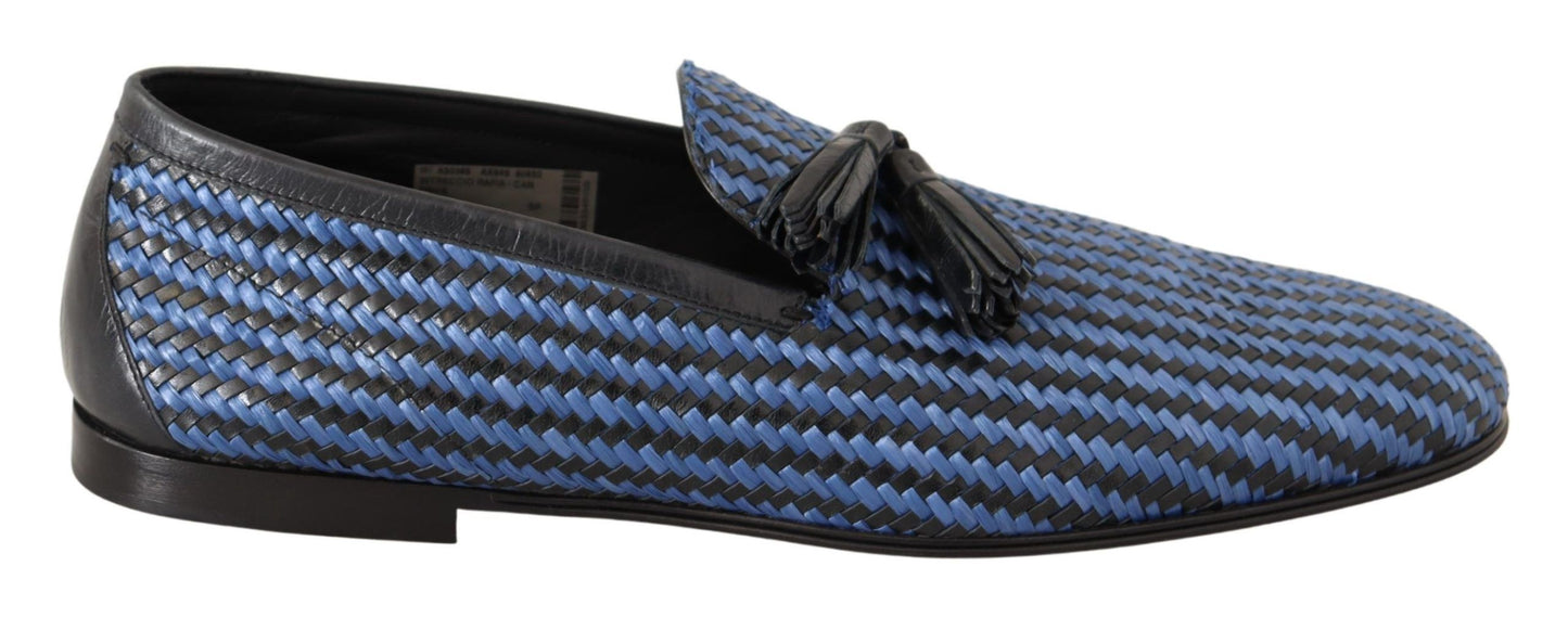 Elegante Loafer aus gewebtem Leder