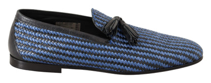 Elegante Loafer aus gewebtem Leder