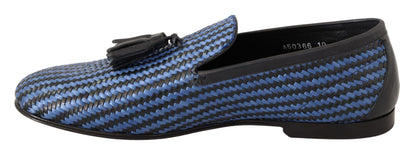 Elegante Loafer aus gewebtem Leder