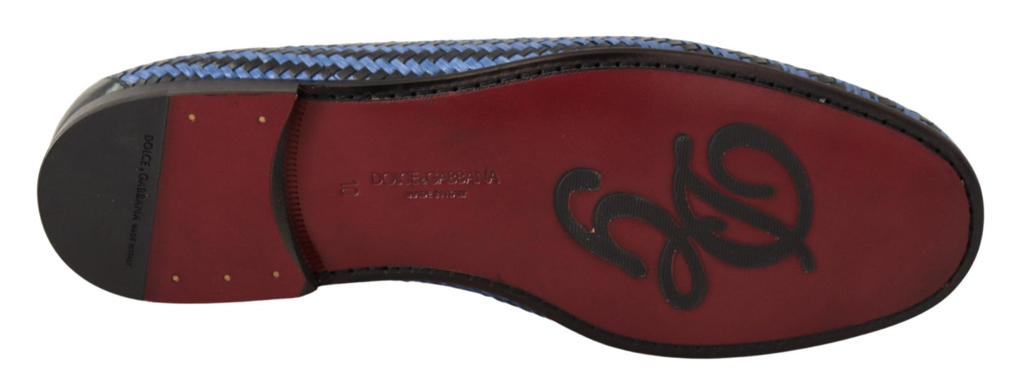 Elegante Loafer aus gewebtem Leder