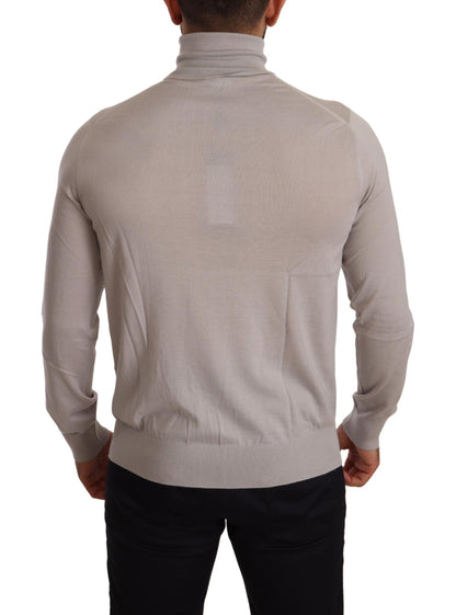 Eleganter hellblauer Rollkragenpullover aus Kaschmir