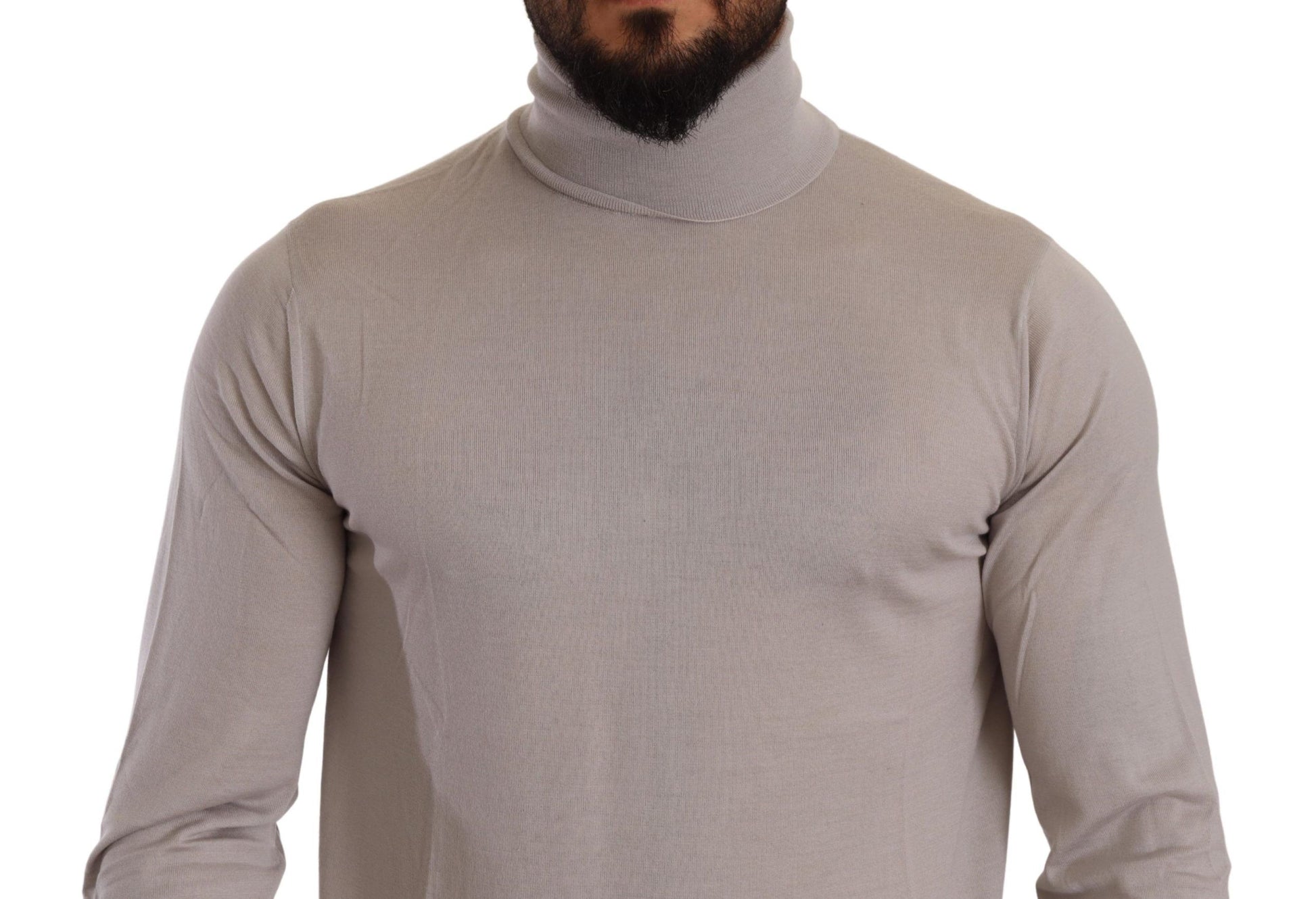 Eleganter hellblauer Rollkragenpullover aus Kaschmir