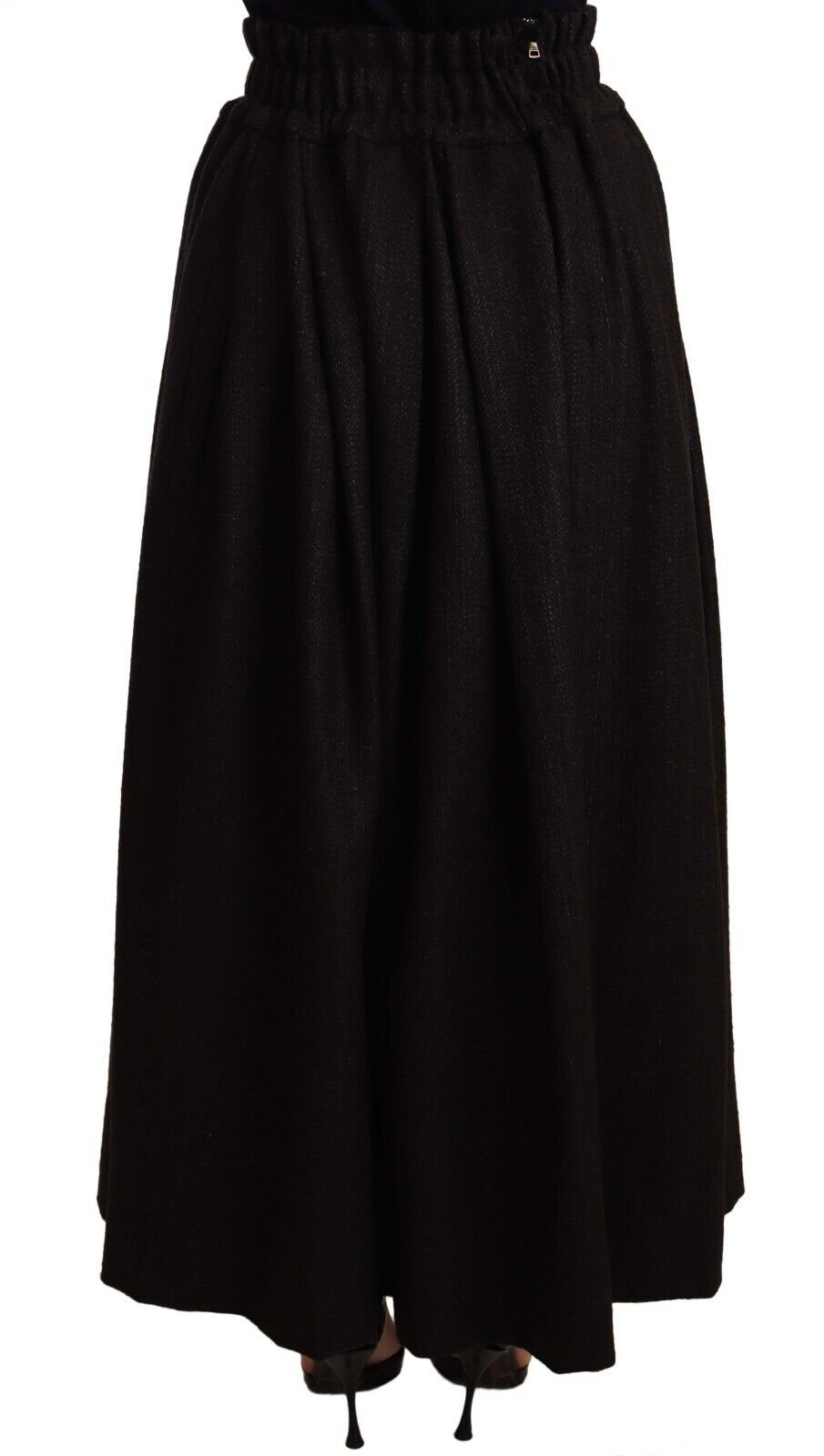 Eleganter Maxi-A-Linien-Wollrock mit hoher Taille
