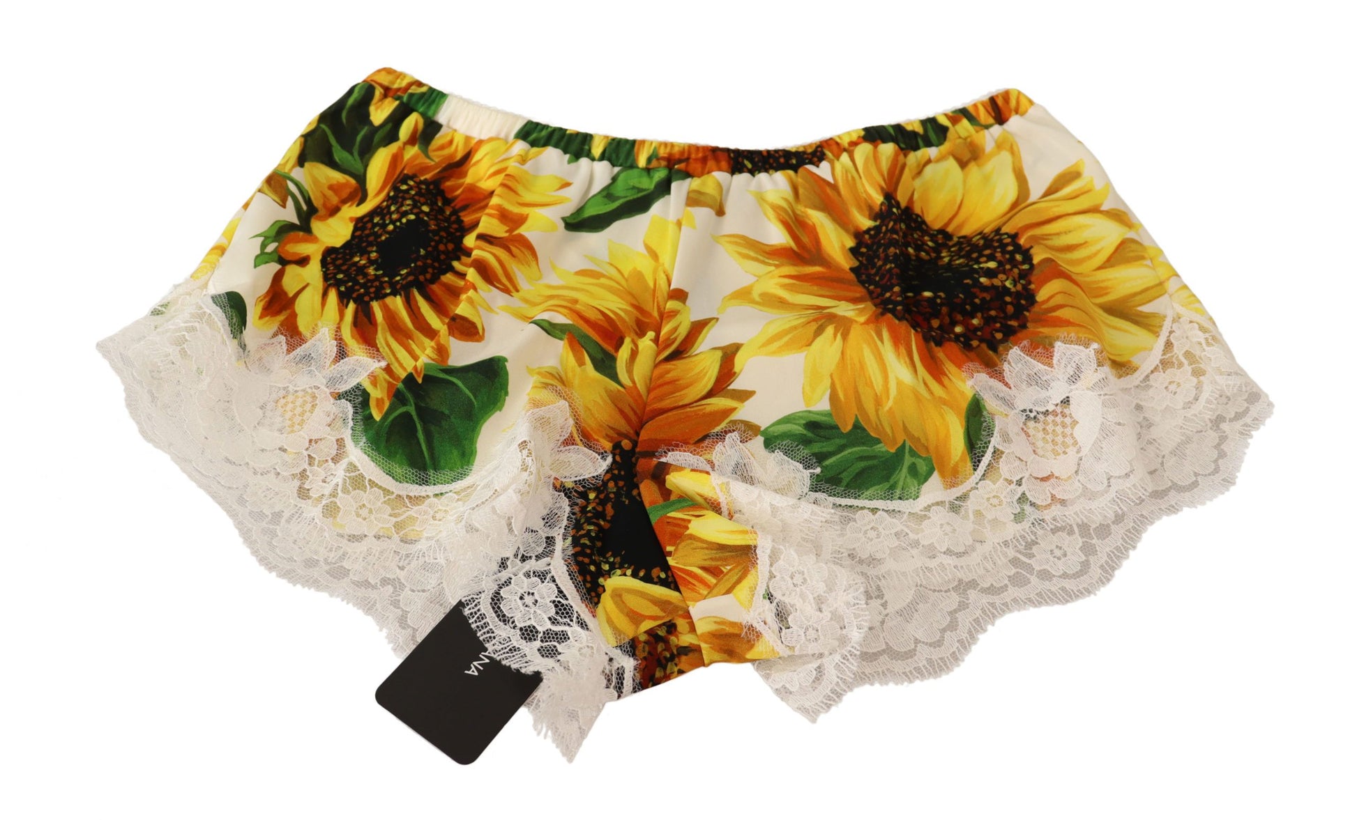 Dessous-Shorts mit Sonnenblumenspitze - Seidenmischung