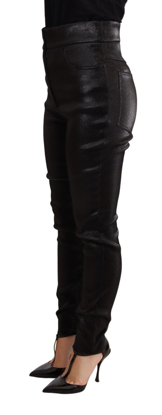 Elegante Slim Fit-Crop-Hose mit schimmerndem Schnitt