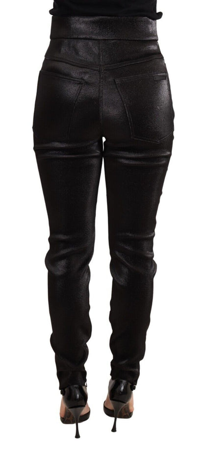 Elegante Slim Fit-Crop-Hose mit schimmerndem Schnitt