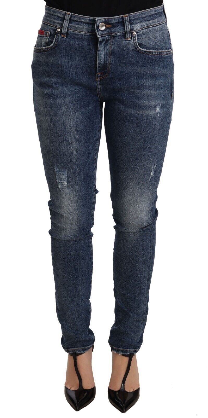 Elegante Slim-Fit Skinny Jeans im Distressed-Look