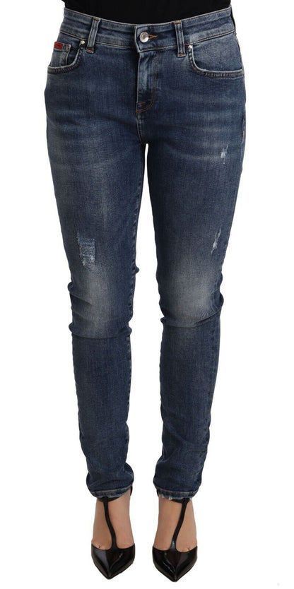 Elegante Slim-Fit Skinny Jeans im Distressed-Look